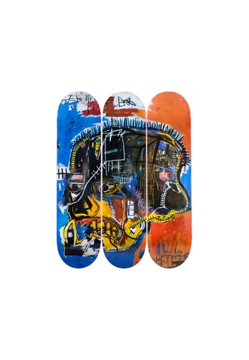 The Skateroom Jean-Michel Basquiat - Skull Collectible Skate Deck Blue/Orange