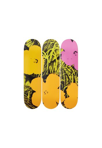 The Skateroom Andy Warhol - Flowers Collectible Skate Deck Lime/Orange