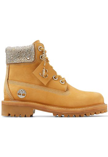 Timberland 6" Boot Jimmy Choo Premium Wheat Swarovski Crystal (Women's)