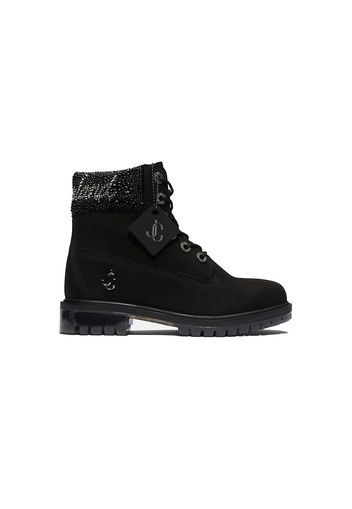 Timberland x Jimmy Choo 6" Boots Black Crystal Collar