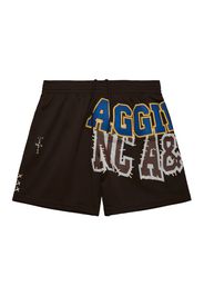 Travis Scott x Mitchell & Ness North Carolina A&T Aggies Basketball Shorts Brown