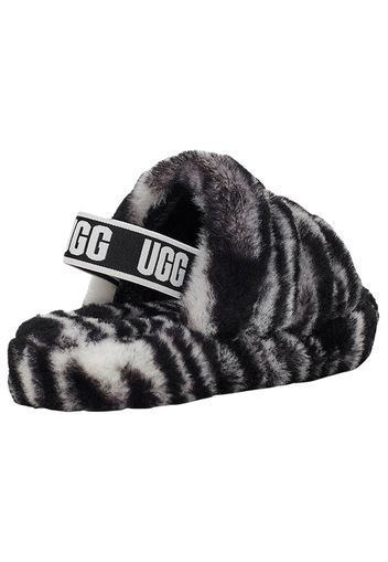 UGG Fluff Yeah Slide Zebra (Kids)