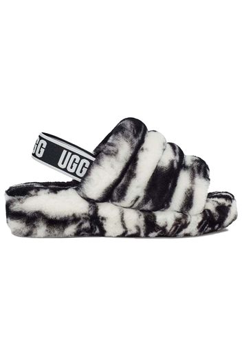 UGG Fluff Yeah Slide Marble Black White (Women's)