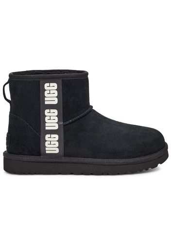 UGG Classic Mini Side Logo Boot Black White (Women's)