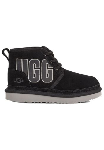 UGG Neumel Graphic Boot Black Grey Suede (Kids)