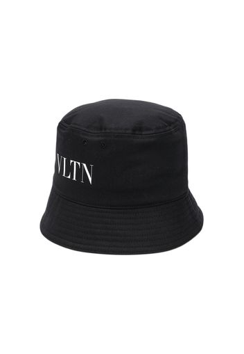 Valentino VLTN Logo Cotton Bucket Hat Black/White