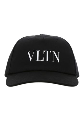 Valentino VLTN Logo Cotton Baseball Cap Black/White