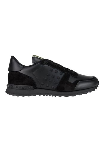 Valentino Garavani Rockstud Rockrunner Leather Black Black