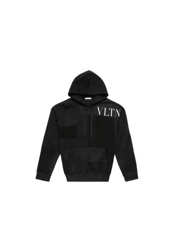 Valentino Felpa Patchwork VLTN Hoodie Black/White