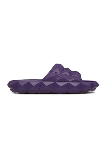 Valentino Roman Stud Turtle Slide Sandal Purple