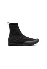 Valentino Toile Iconographe Sock Boot Black