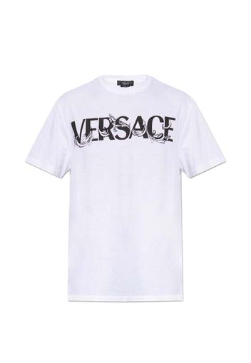 Versace Barocco Silhouhette Logo T-Shirt White/Black