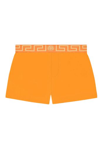 Versace Greca Border Swim Shorts Orange