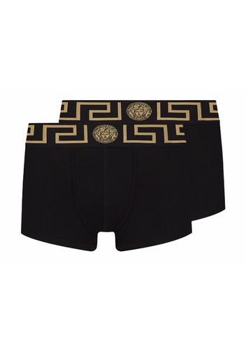 Versace Greca Border Trunks (2 Pack) Black