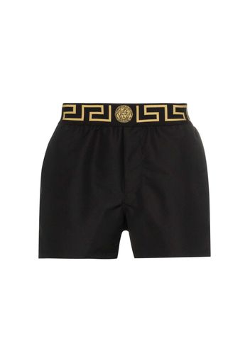 Versace Greca Print Swim Shorts Black