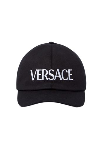 Versace Embroidered Logo Cap Black/White