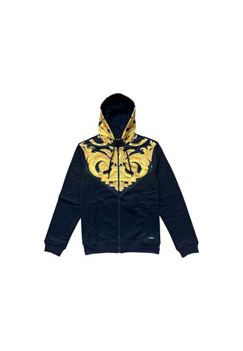 Versace Medusa Print Zip-Up Hoodie Black