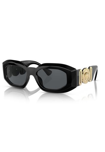 Versace Irregular Sunglasses Black/Dark Grey (VE4425U)