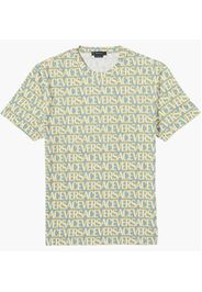 Versace Allover Logo T-shirt Blue/Yellow