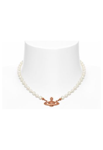 Vivienne Westwood Choker Mini Bas Relief Pink Gold-Tone