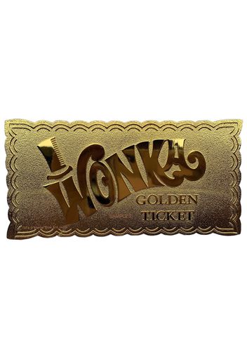 Zavvi Exclusive Willy Wonka 24K Gold Plated Winning Ticket Limited Edition Replica