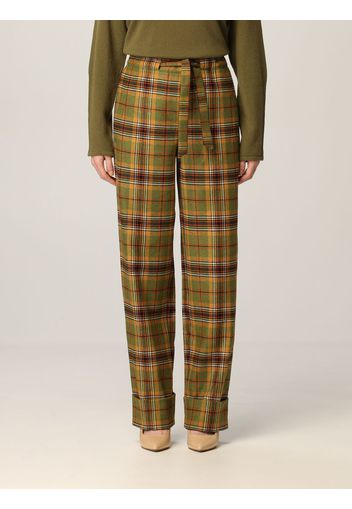 Alberta Ferretti pants in check wool blend