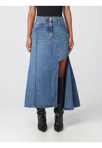 Alexander McQueen skirt in washed denim