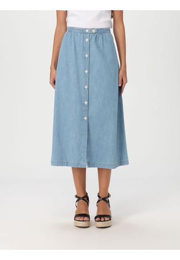 Skirt A.P.C. Woman color Denim