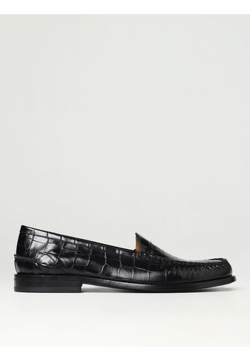 Bally moccasins in croco print leather