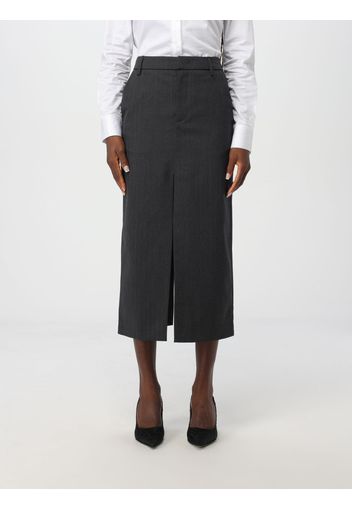 Skirt DONDUP Woman color Charcoal