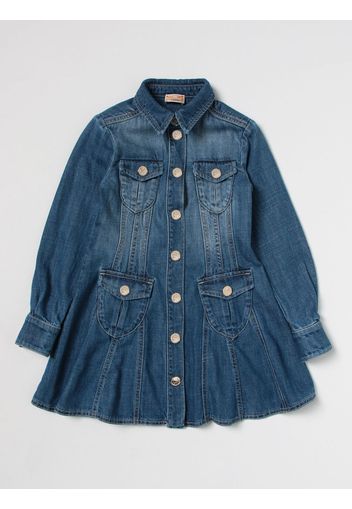 Dress ELISABETTA FRANCHI LA MIA BAMBINA Kids color Denim