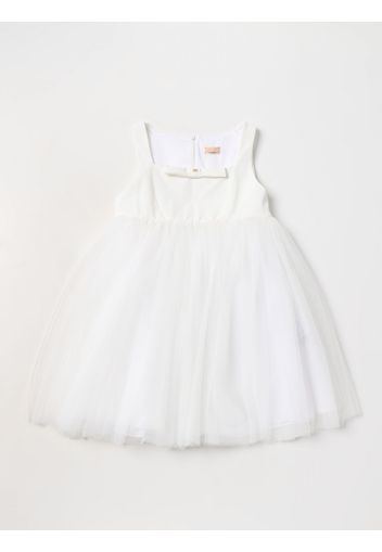 Dress ELISABETTA FRANCHI LA MIA BAMBINA Kids color Yellow Cream