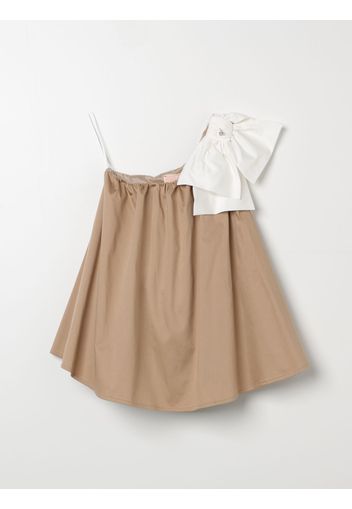 Dress ELISABETTA FRANCHI LA MIA BAMBINA Kids color Sand