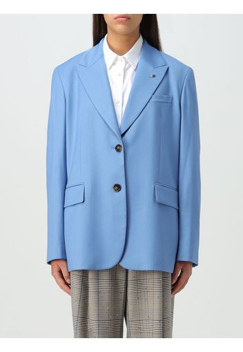 Blazer MANUEL RITZ Woman color Gnawed Blue