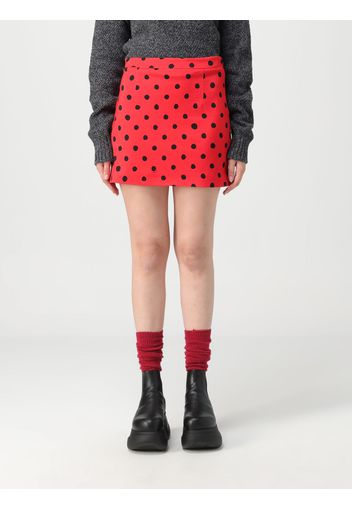 Marni stretch viscose blend skirt with polka dot pattern