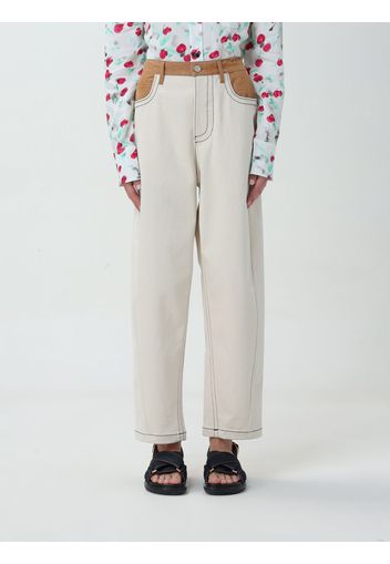 Jeans MARNI Woman color Yellow Cream