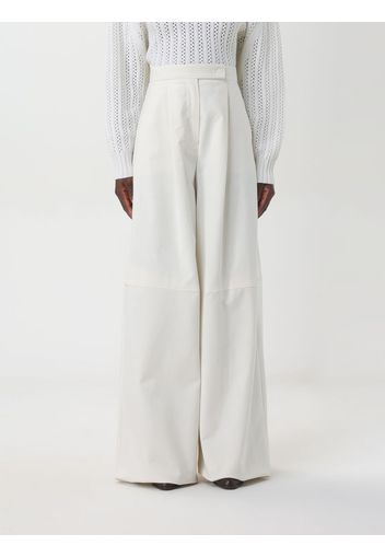 Pants MAX MARA Woman color Cream