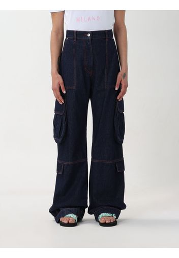 Pants MSGM Woman color Blue