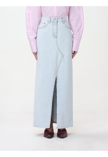 Skirt MSGM Woman color Denim