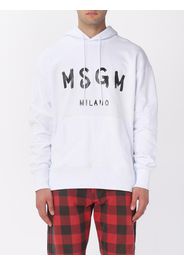 Msgm cotton sweatshirt with printed logo