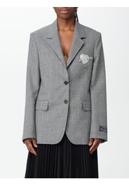 Msgm blazer in wool with check pattern