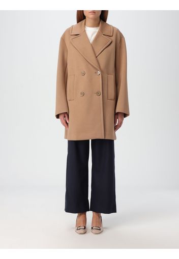 Coat 'S MAX MARA Woman color Camel