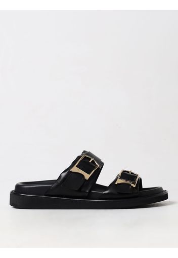 Flat Sandals SANTONI Woman color Black