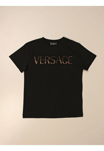 Versace Young T-shirt with rhinestone logo