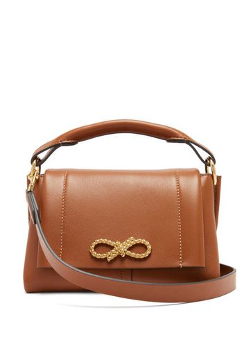 Anya Hindmarch - Rope Bow Mini Leather Handbag - Womens - Tan