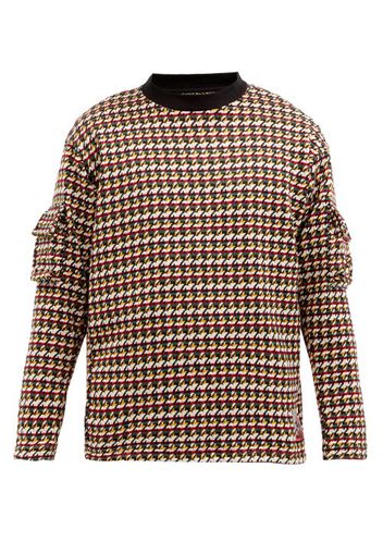 Boramy Viguier - Patch-pocket Houndstooth-knit Sweater - Mens - Multi