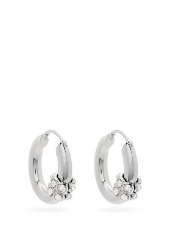 Chloé - Crystal-embellished Hoop Earrings - Womens - Silver