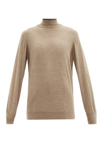 Connolly - Longline Stand-neck Wool Sweater - Womens - Camel