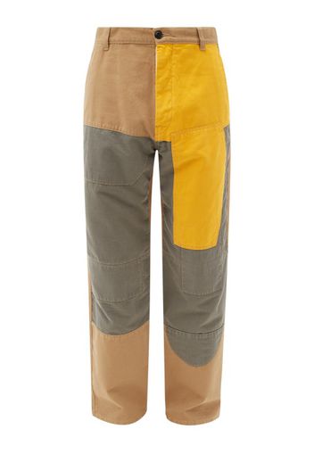 Eye/loewe/nature - Patchwork Cotton Trousers - Mens - Beige