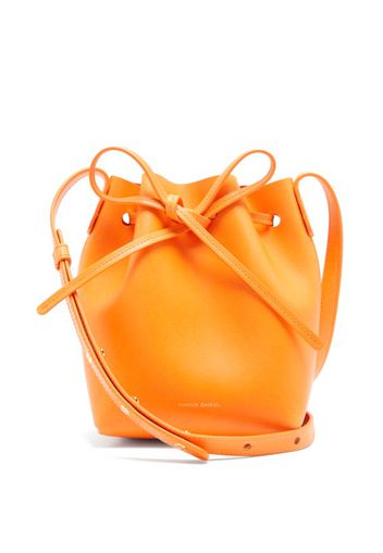 Mansur Gavriel - Mini Mini Leather Bucket Bag - Womens - Orange
